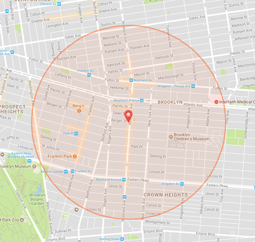 food delivery nyc map from pronto madison